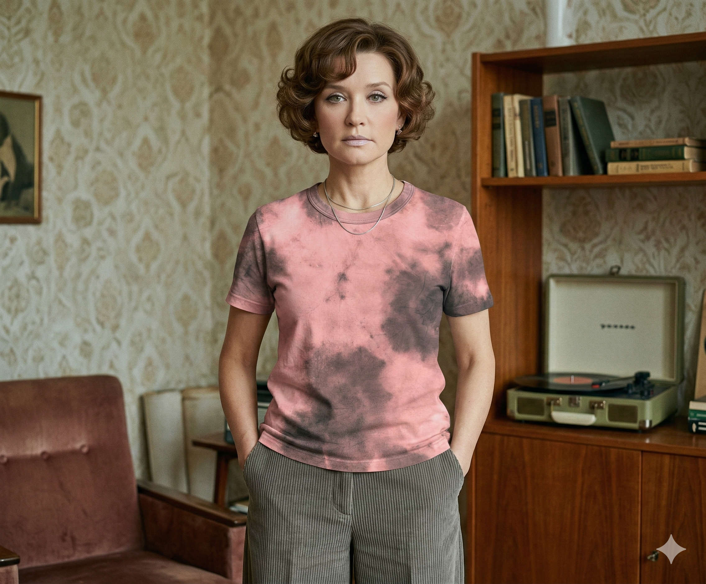 The Rose Charcoal Marble Tee