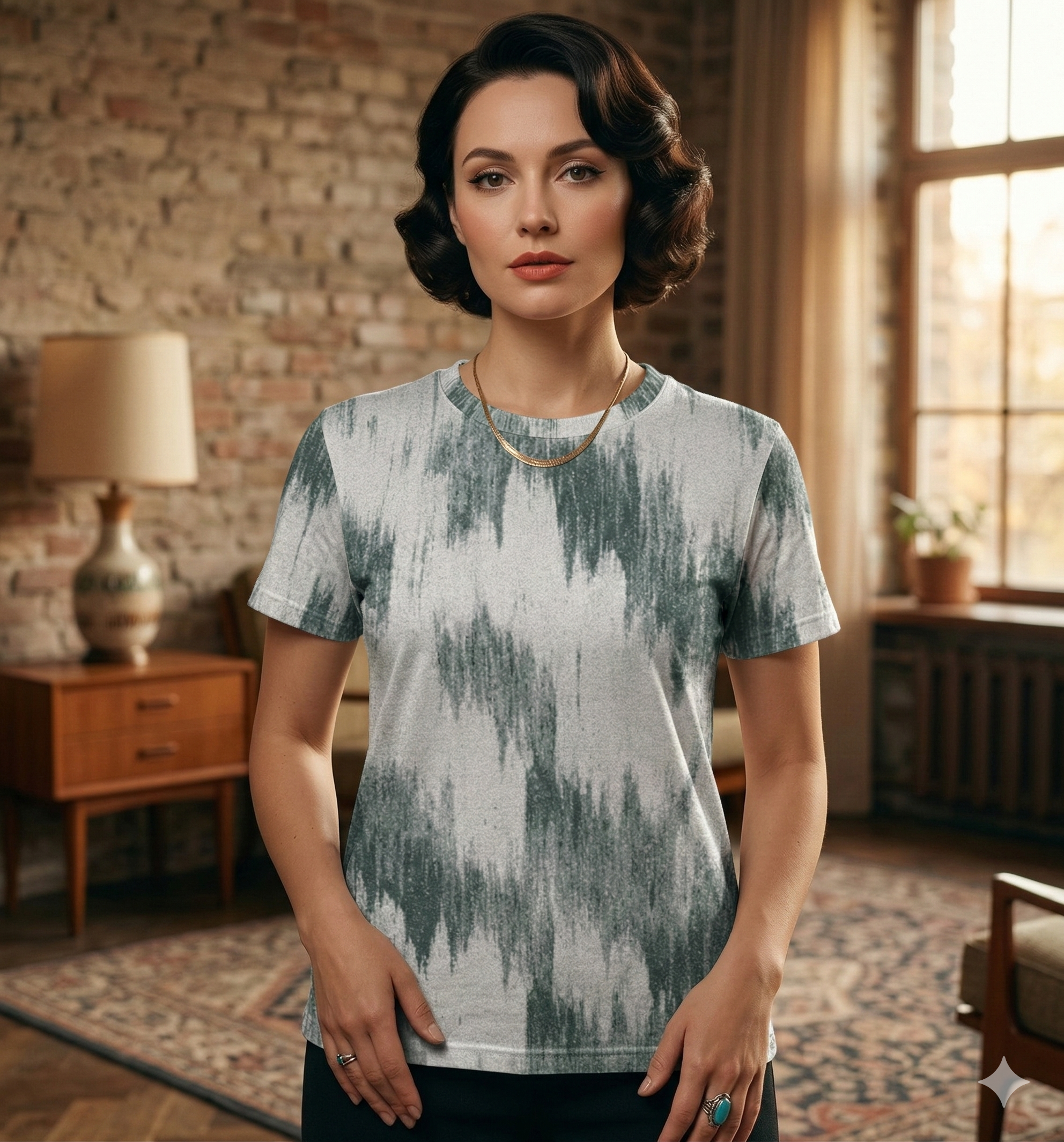 The Sage Mist Ikat-Resist Tee