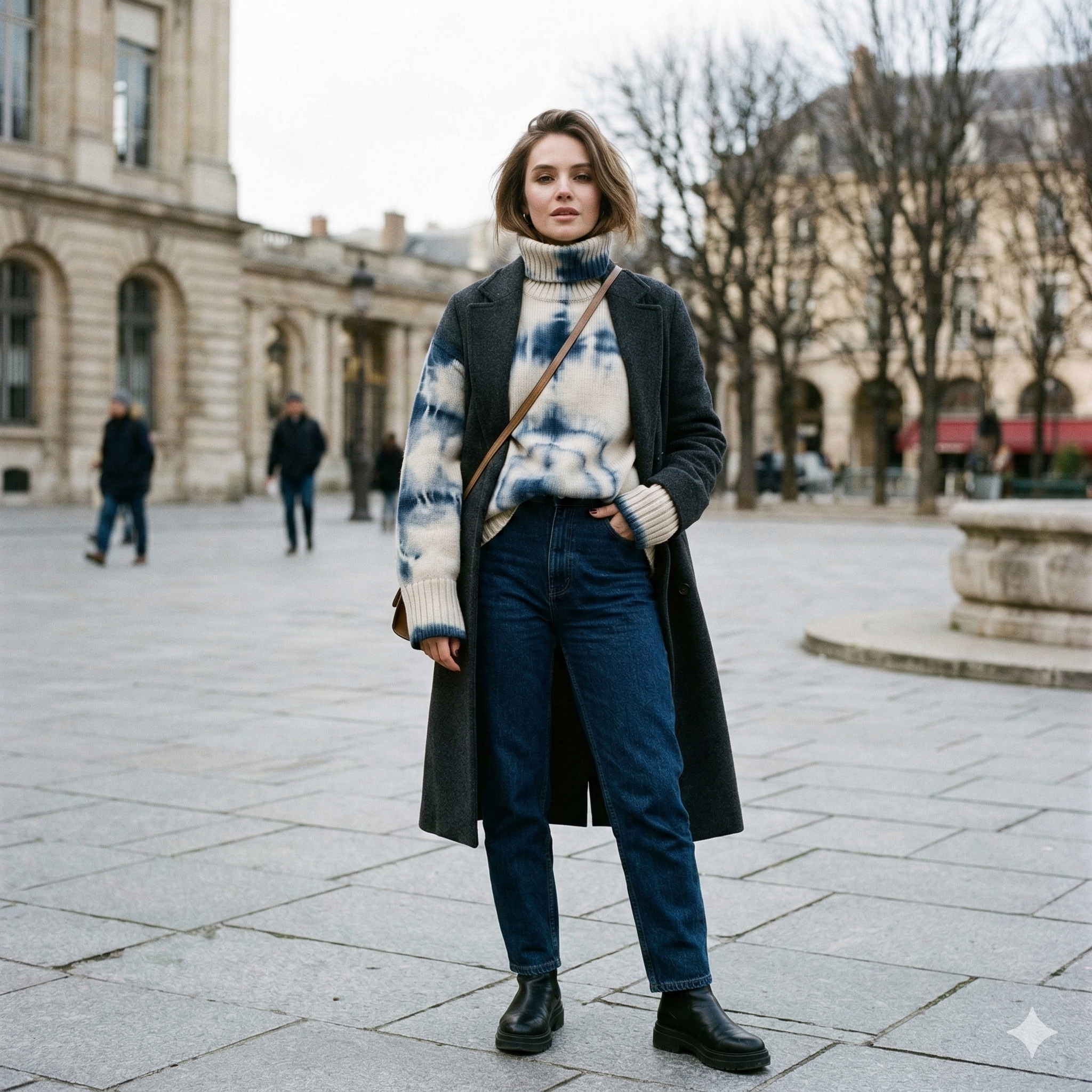 The Indigo Strata Turtleneck