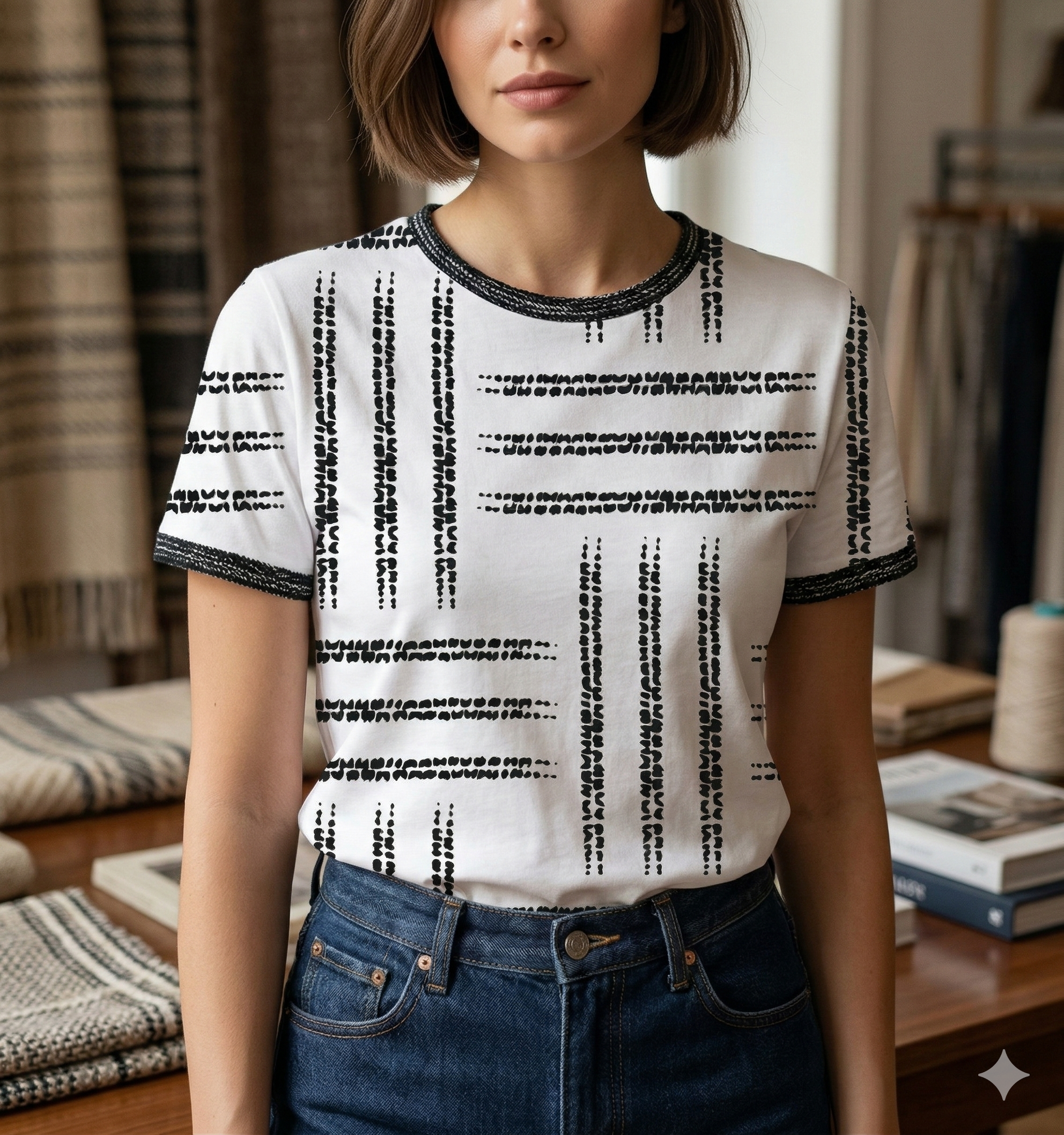 The Obsidian Grid Ringer Tee