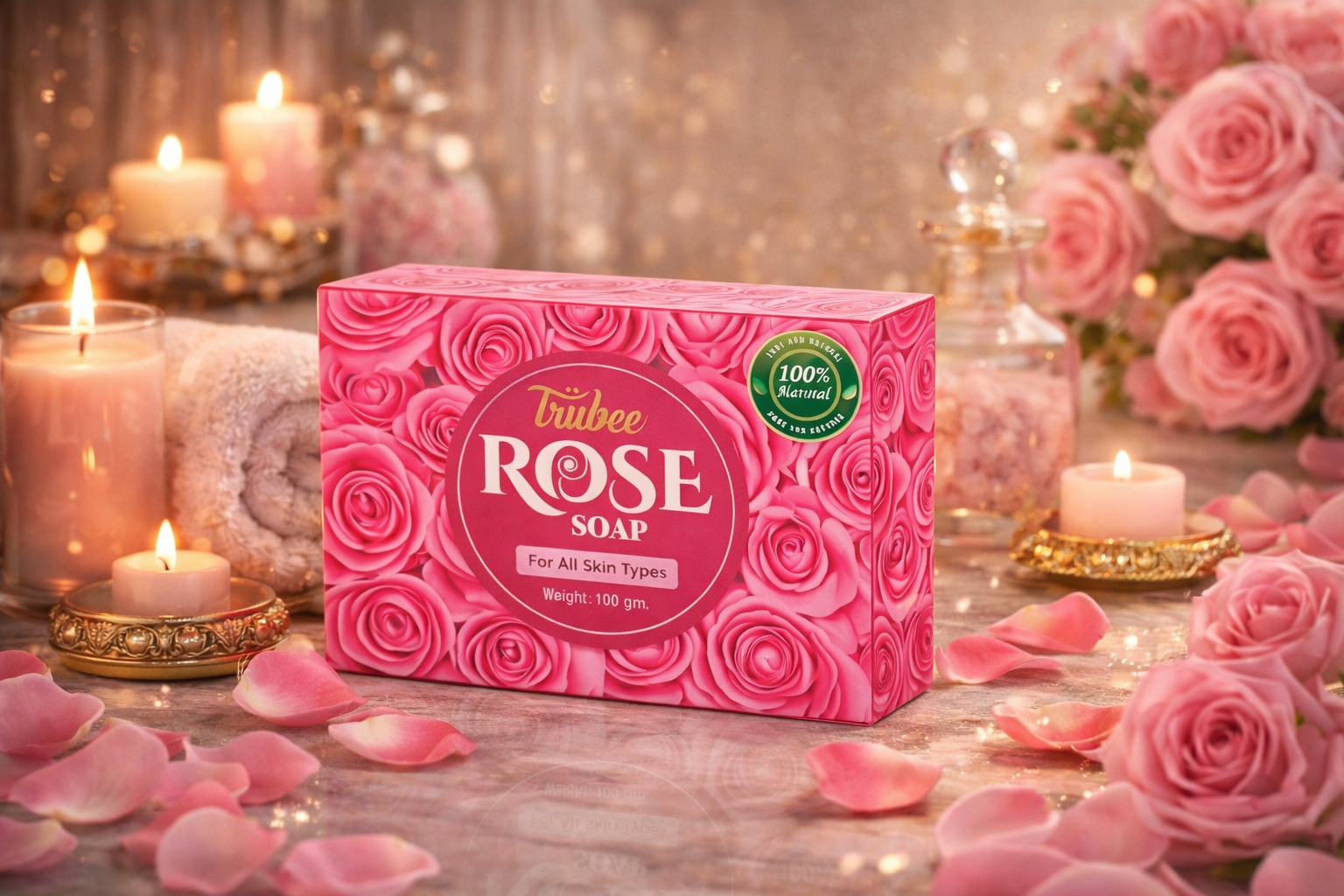 Trubee Rose Soap - 100grams 