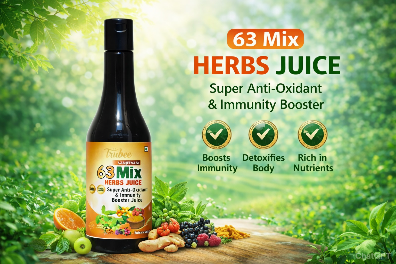 TRUBEE 63 Mix Herbs Juice - 500ml