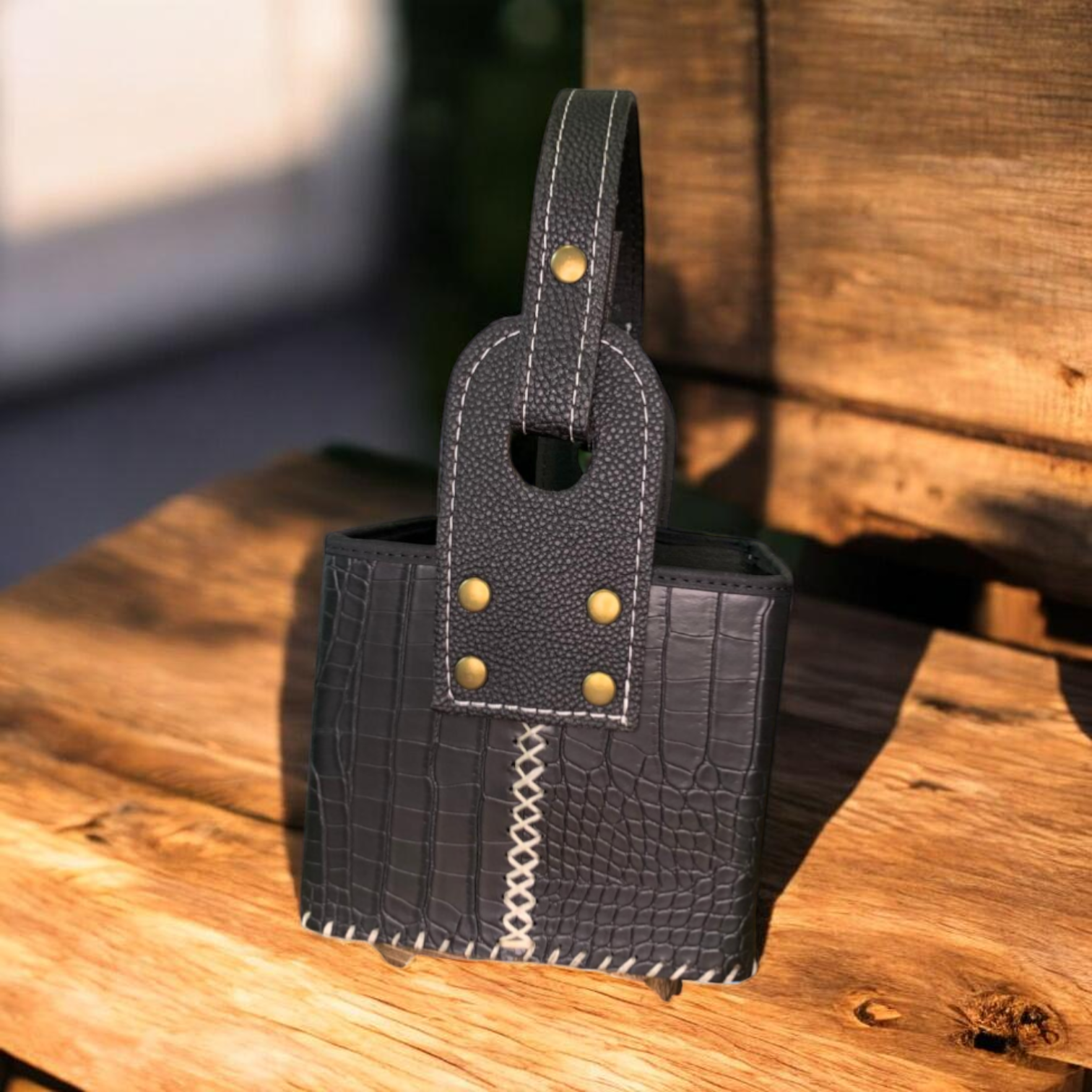 Canasta Matera 100% Cuero