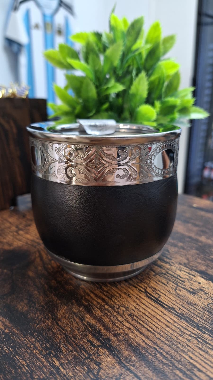 Mate Imperial Acero Inox. Con Virola Cincelada