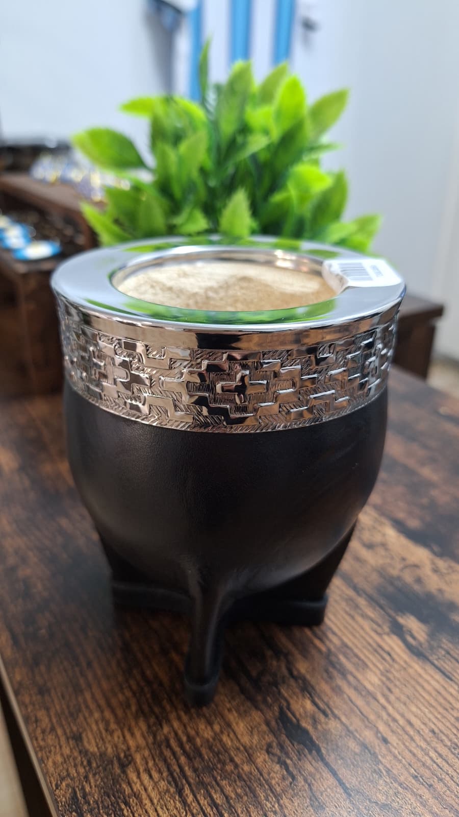 Mate Imperial Calabaza Con Virola Cincelada 