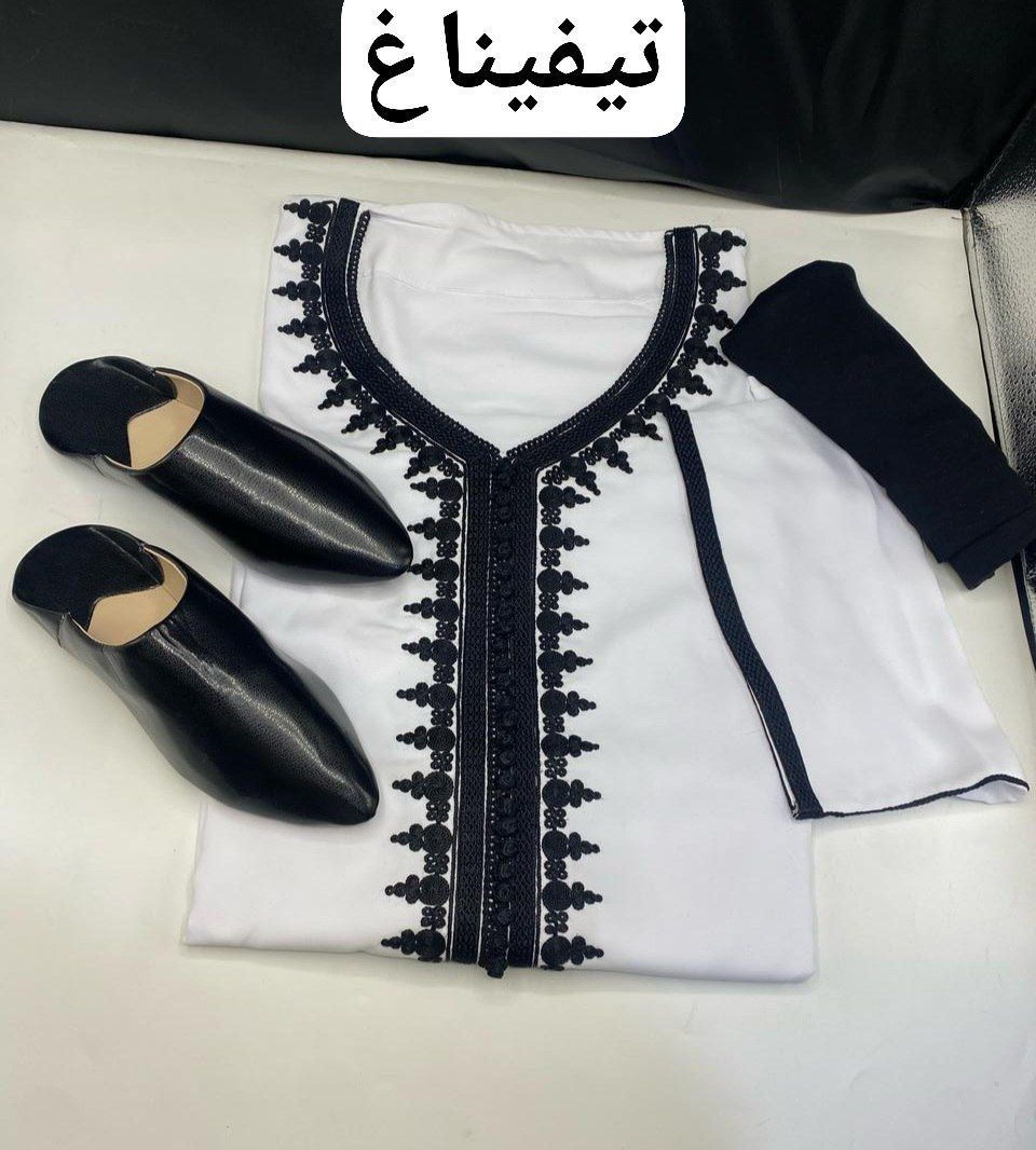 Kaftán tradicional blanco