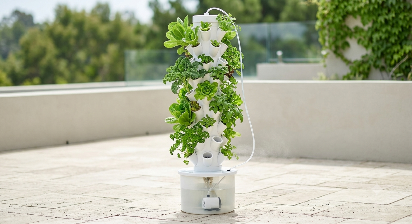Système de culture hydroponique vertical 48 plantes