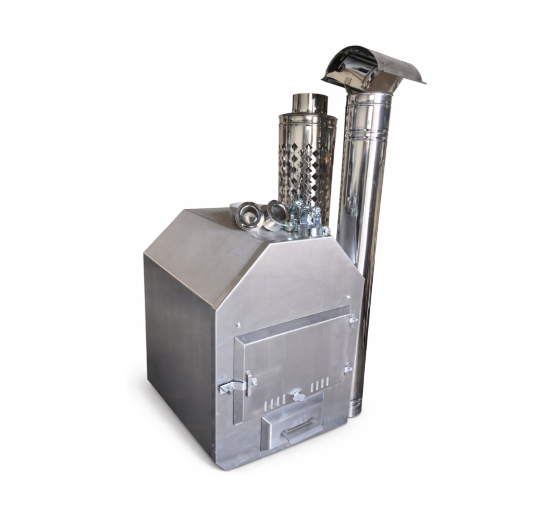 Nerūdijančio plieno išorinės krosnelės komplektas 50cm (AISI304) (be stiklo)