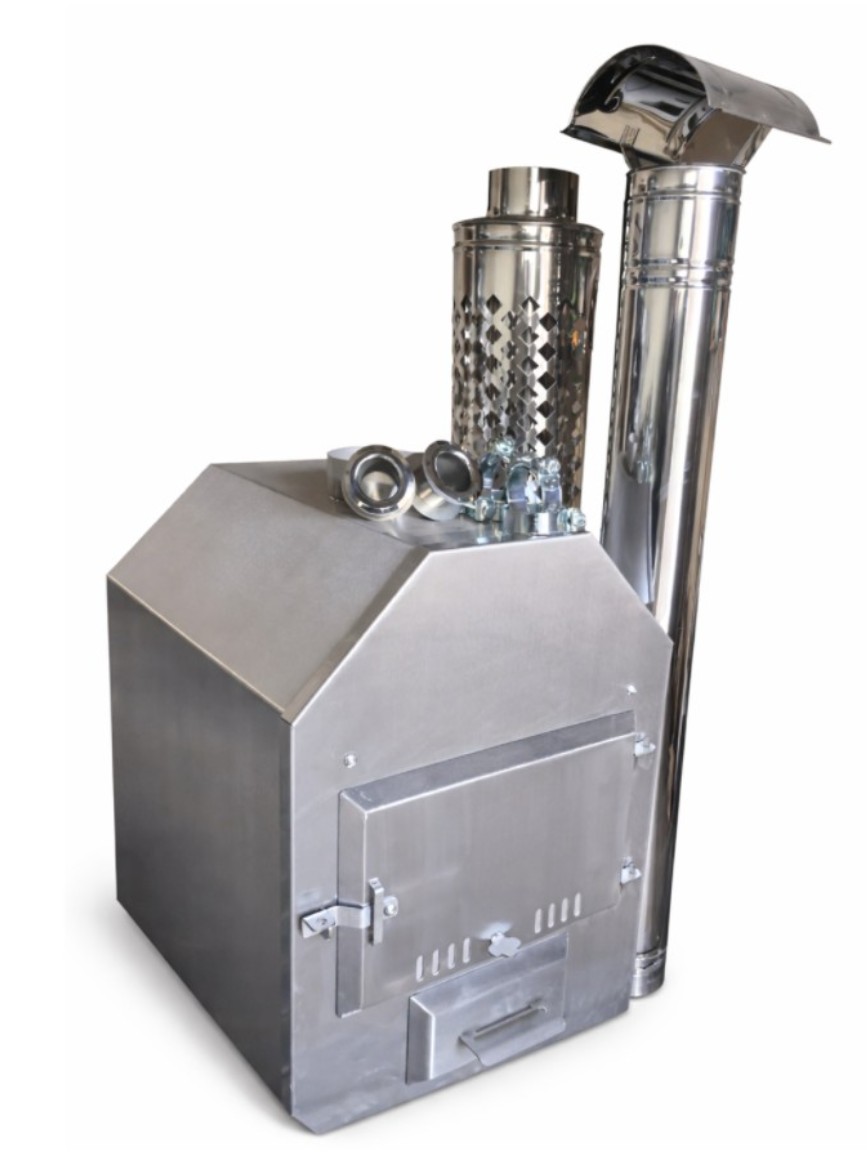 Nerūdijančio plieno išorinės krosnelės komplektas 75cm (AISI304) (be stiklo)