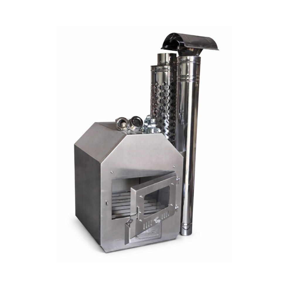 Nerūdijančio plieno išorinės krosnelės komplektas 50cm (AISI304)