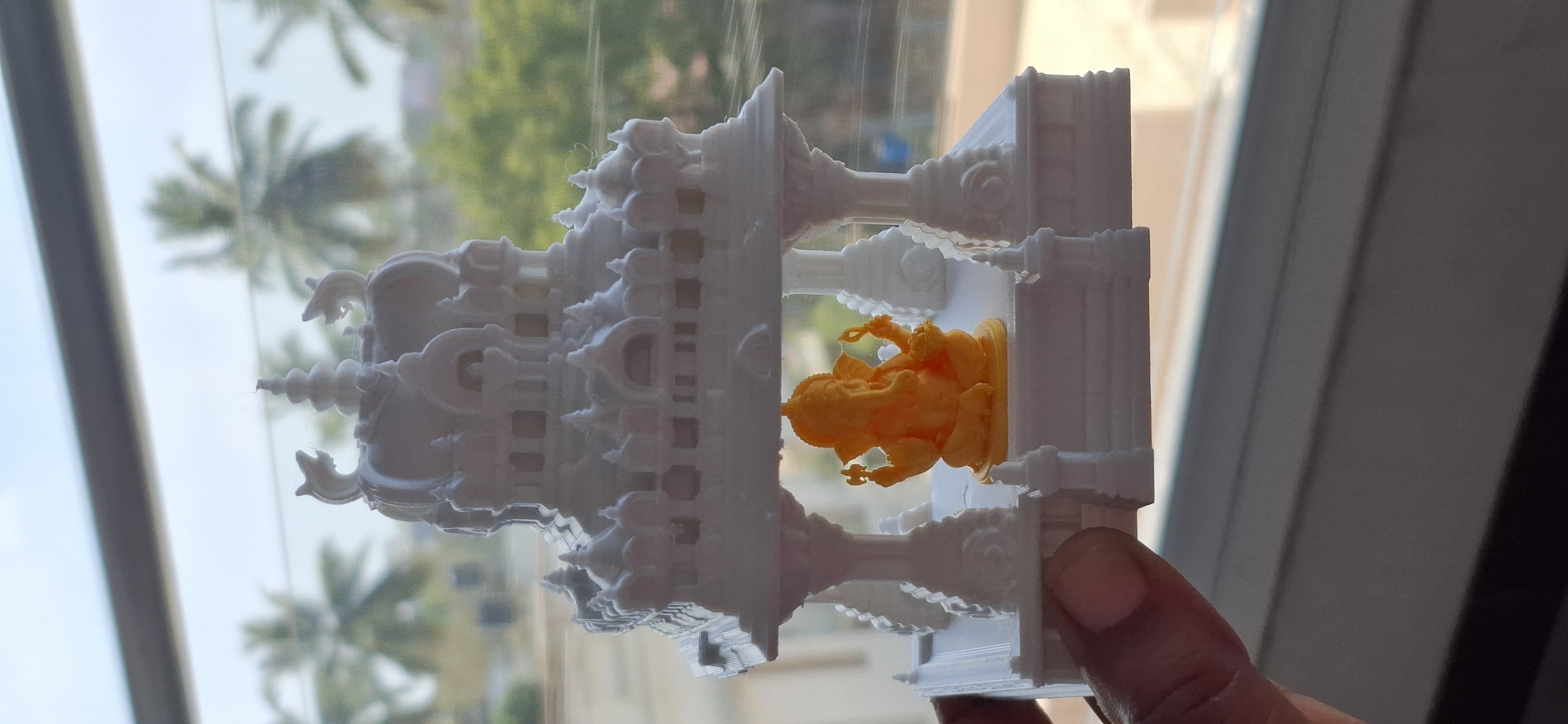 Mini Temple with Ganesha Idol – Elegant Tabletop Mandir