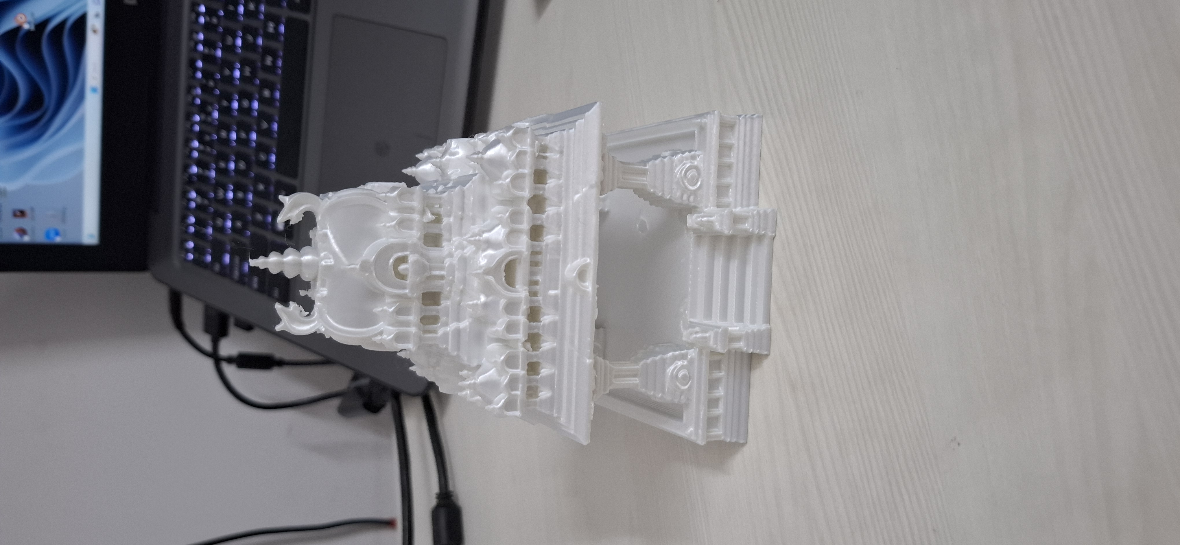 Mini Temple with Ganesha Idol – Elegant Tabletop Mandir