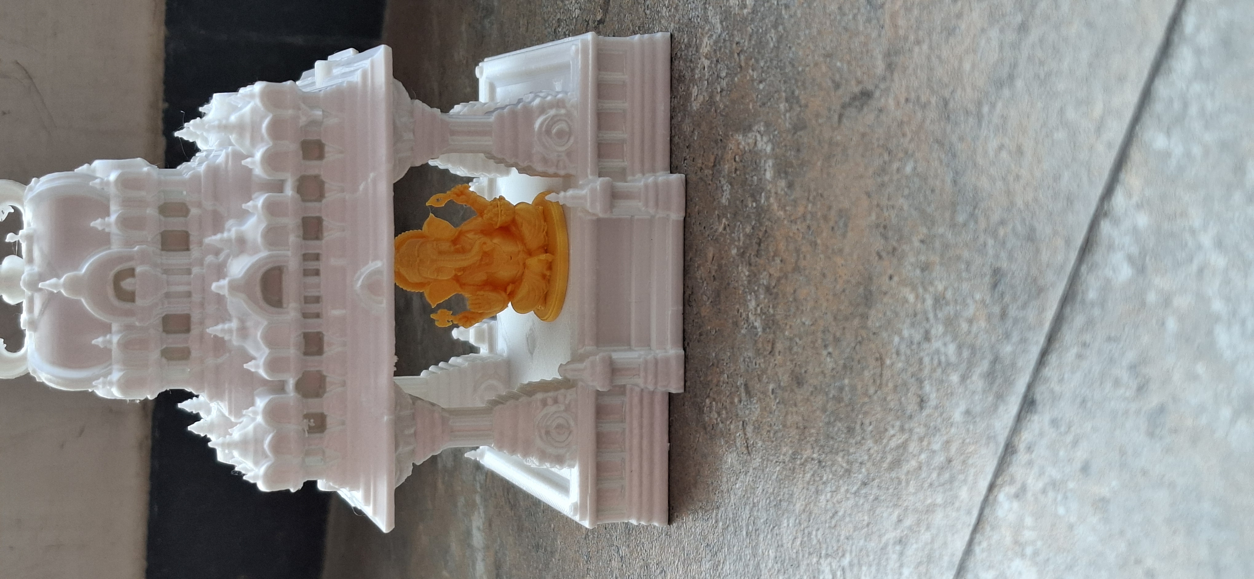 Mini Temple with Ganesha Idol – Elegant Tabletop Mandir