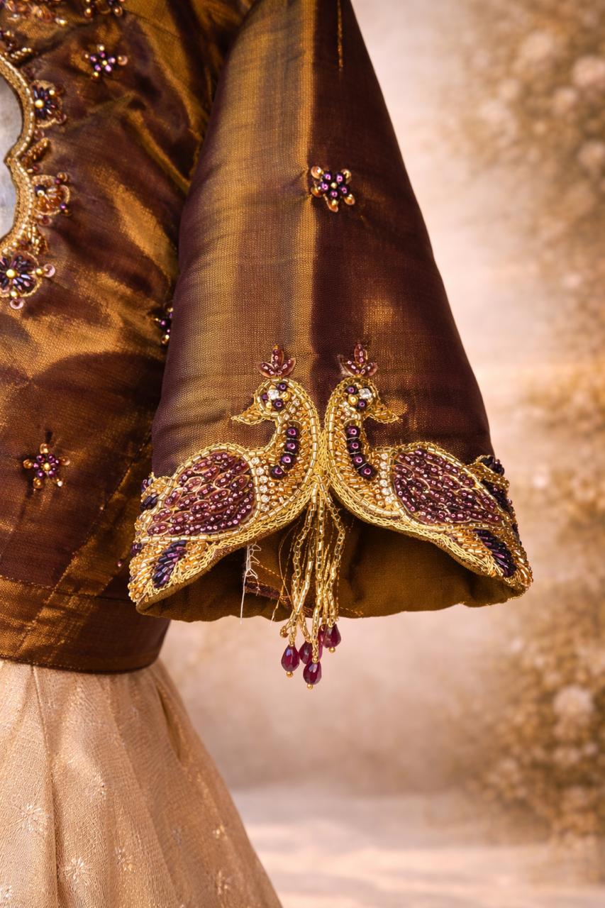 Antique Gold Peacock Charm