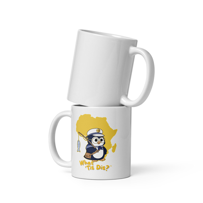 White glossy mug