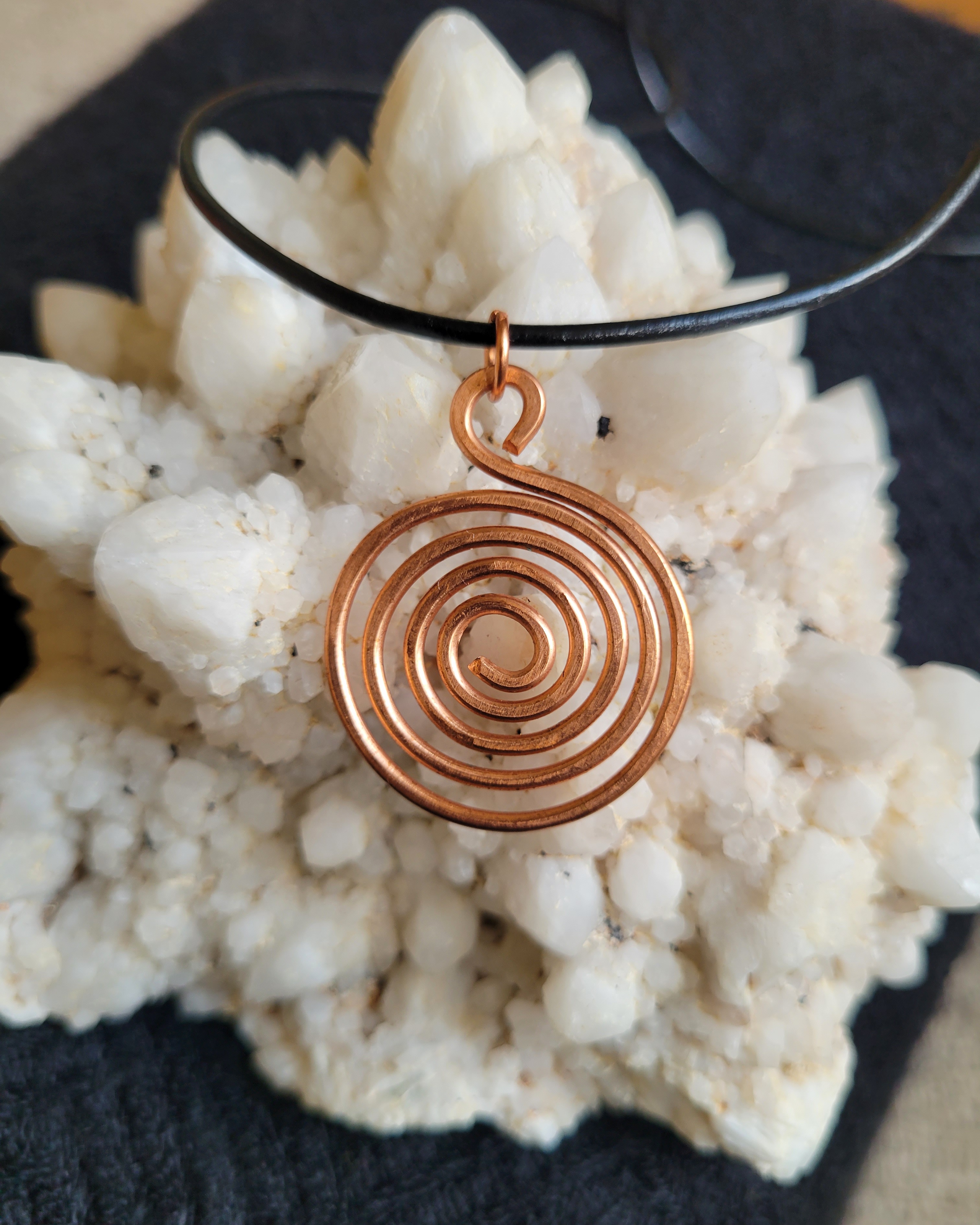 Copper Spiral Pendant 
