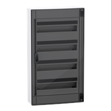 	PRISMASET XS - COFFRET EN SAILLIE - 4 RANGEES - 18M - PORTE TRANSPARENTE - BLANC