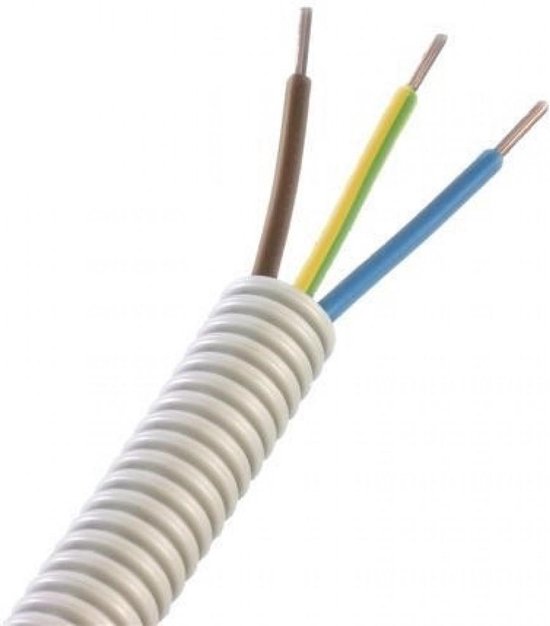 Tube précâblé (flex) Ø16mm avec fils VOB 3G1.5mm²