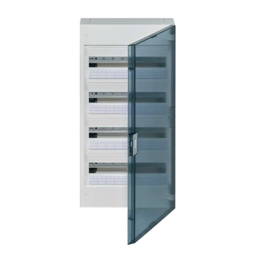 Coffret apparent 72 modules (4x18) porte transparente New Vega VB418R Hager