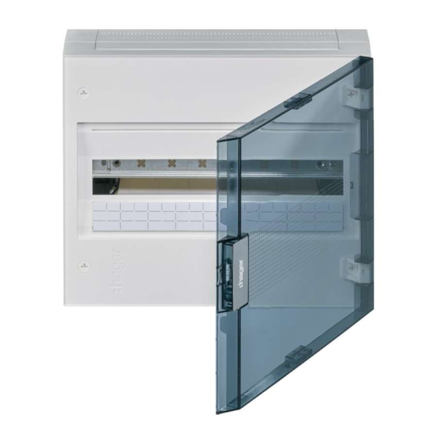 Coffret apparent 18 modules (1x18) porte transparente New Vega VB118R Hager