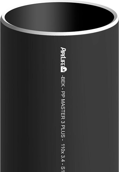 TUBE PP 110MM NOIR LONGUEUR 3M