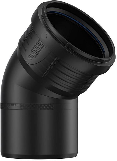 COUDE PP 45°MF 90MM NOIR