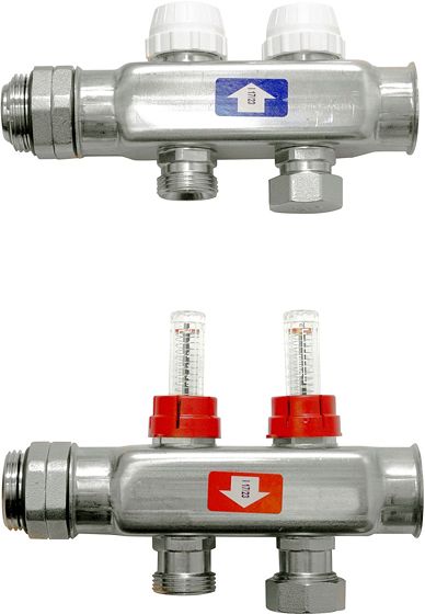 SET D'EXTENSION (JUSQUE 2 CIRCUITS EXTRA) POUR COLLECTEUR INOX D-FLOOR