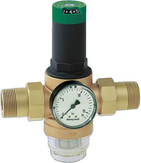 REDUCTEUR PRESSION EAU AVEC MANOMETRE BRAUKMANN HONEYWELL 3/4"M