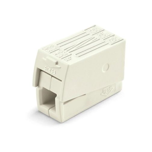 Borne blanche pour luminaires 3 conducteurs 2+1 0.5-2.5mm² 224-112 Wago