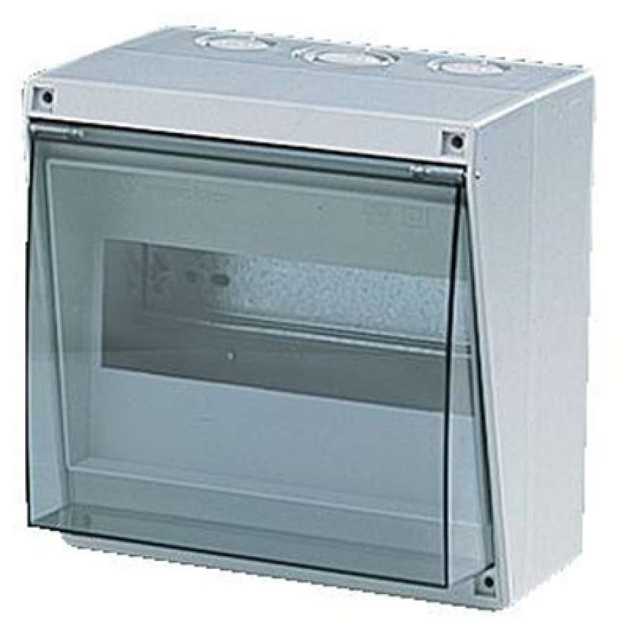 Coffret apparent 8 modules avec porte Fix-O-Rail Junior ABB-Vynckier