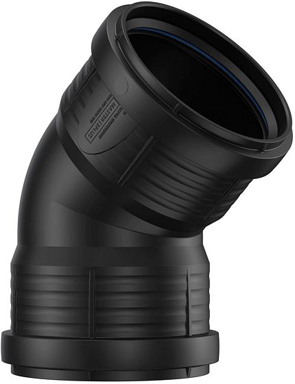 COUDE PP 45°.FF 90MM NOIR