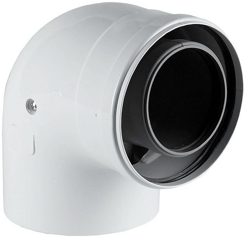 UNIFLOW COUDE CONCENTRIQUE 80/125MM 90° ALU/PP