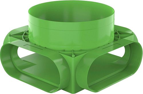 PLENUM POUR SOL ET PLAFOND 4XOVAL(F) DUCOFLEX D160