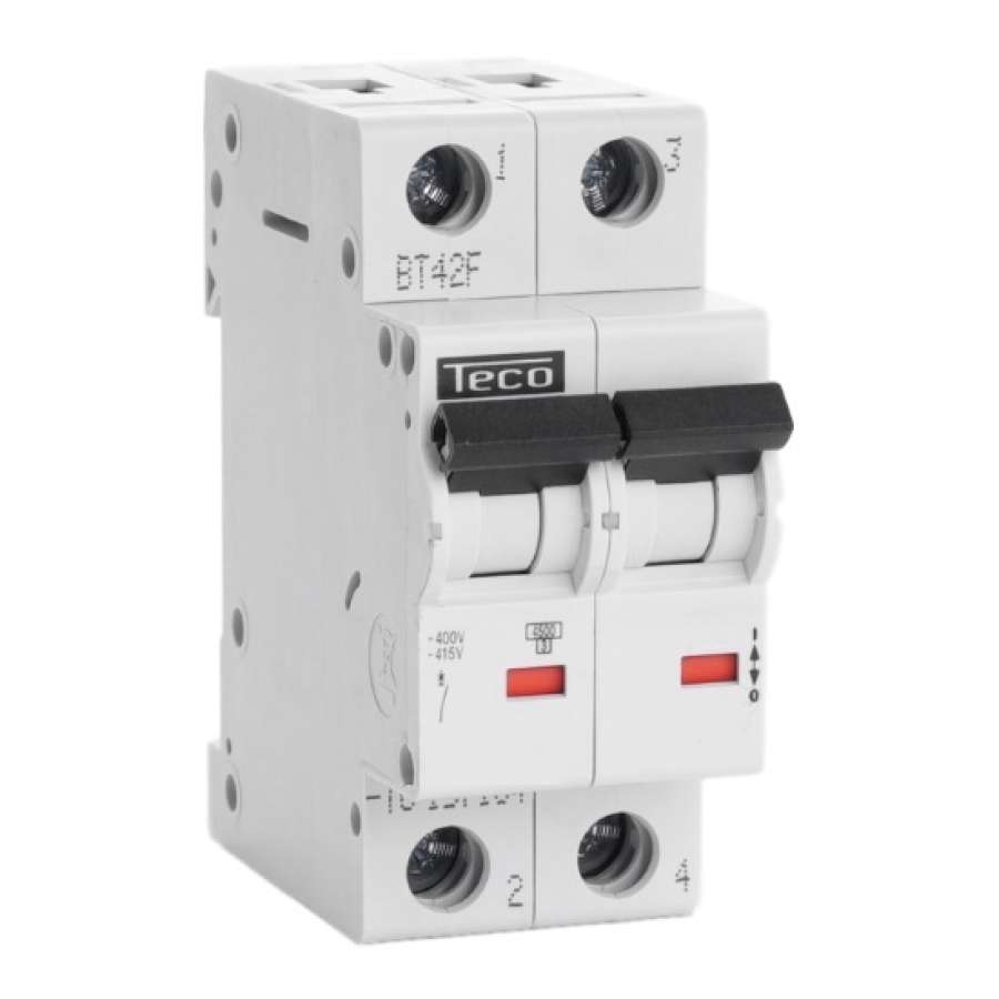 Disjoncteur 4.5kA - courbe C - bipolaire 2P/50A L9C5024 Teco