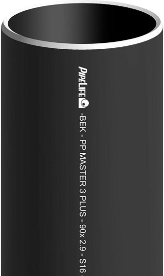 TUBE PP 90MM NOIR LONGUEUR 3M