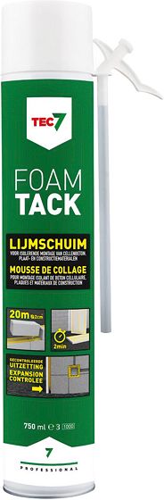 FOAMTACK PRO CONSTRUCT MOUSSE DE COLLAGE TEC7 880ML