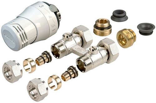 COMBINAISON ROBINETTE POUR RADIATEUR UNIVERSAL INTEGRE COMAP 1/2"-3/4"- 16MM DROIT