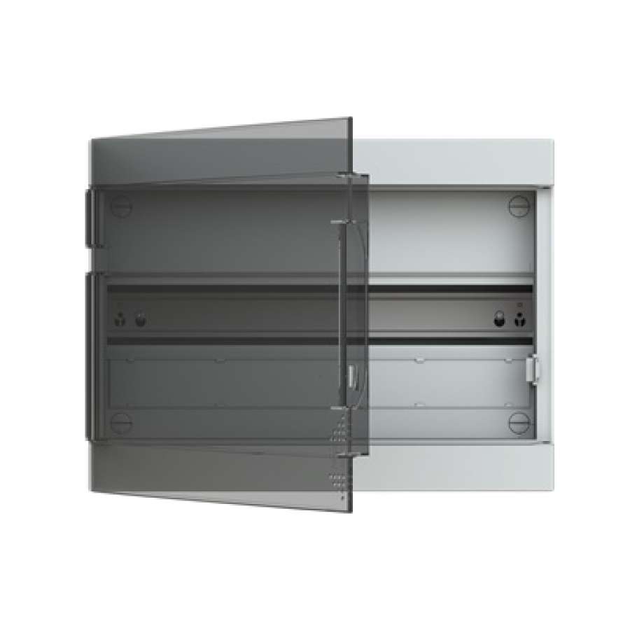 Coffret apparent 18 modules (1x18) porte transparente Fix-O-Rail 150 ABB-Vynckier