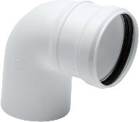 UNIFLOW COUDE 80MM 90° PP BLANC