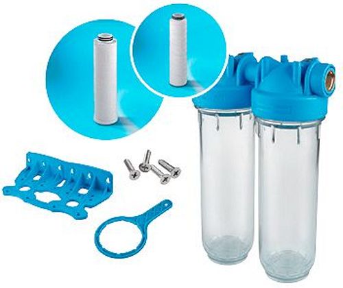 DUPLEX FILTRE FIN + CARBONE ACTIF POUR EAU DE PLUIE DURLEM KIT