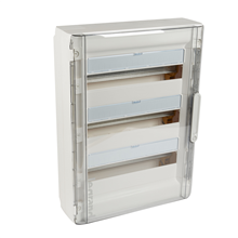 COFFRET SAILLIE XL3 125 - 3 RANGEES DE 18 MODULES - 54 MODULES - AVEC PORTE TRANSPARENTE - IP40 - IK 09 - BLANC RAL 9003 - CHASSIS EXTRATIBLE ET PIVOTANT