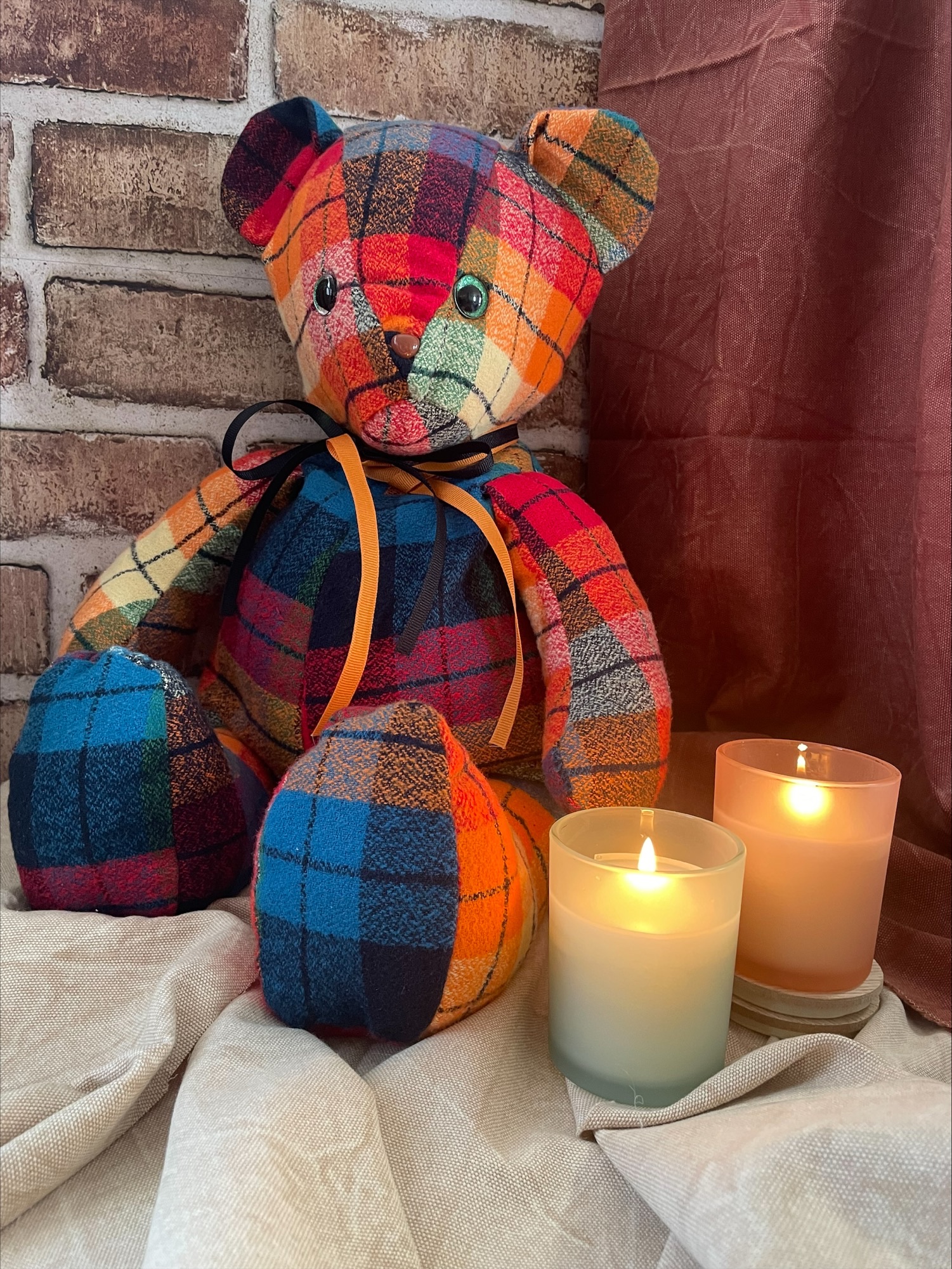 Plaid Patchwork Teddy Bear
