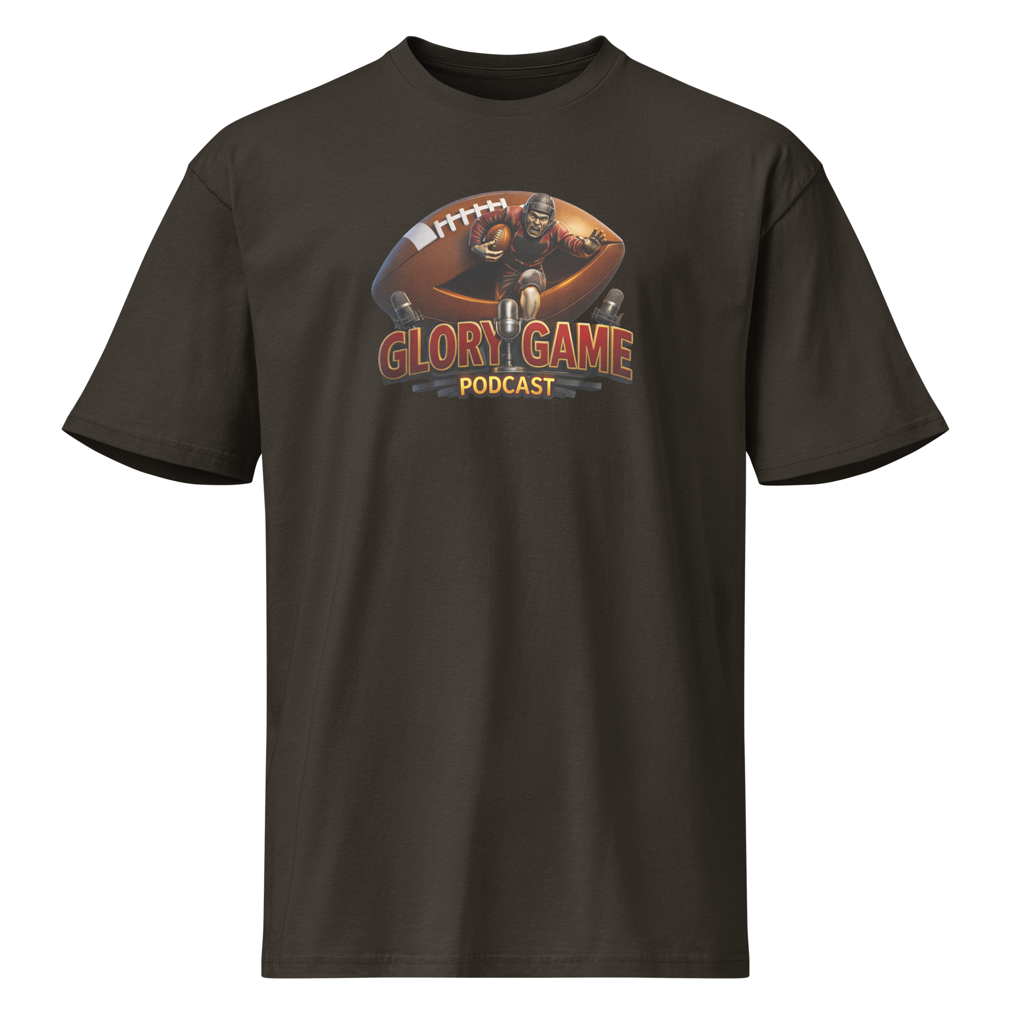 Glory Game Podcast Logo - 2 Sided "Honoring The Game - Celebrating The Glory - T-Shirt