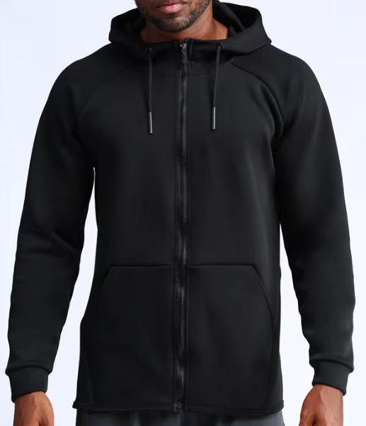 Classic Black Zip-Up Hoodie