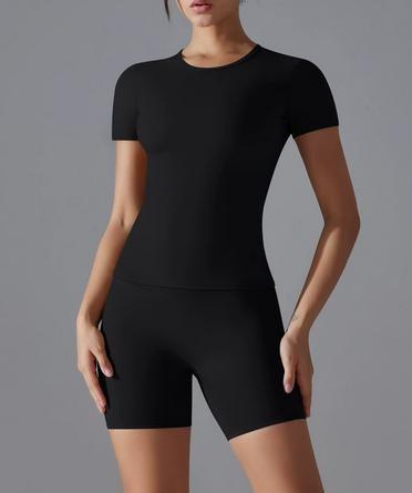 Women's Black Seamless Athletic Set