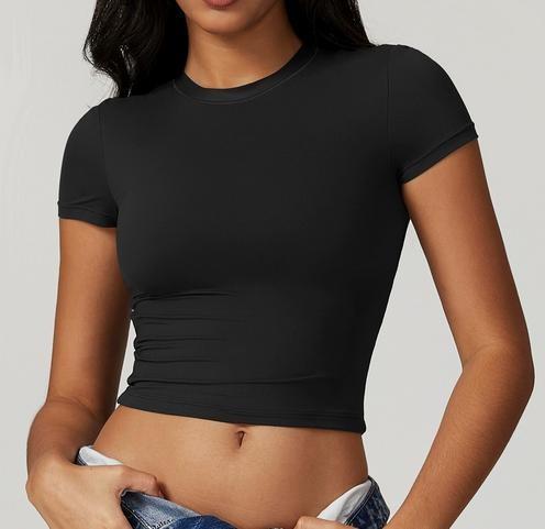 Black Fitted Crop Top