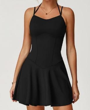 Black Strappy Mini Dress