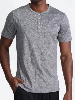 Men's Casual Henley T-Shirt