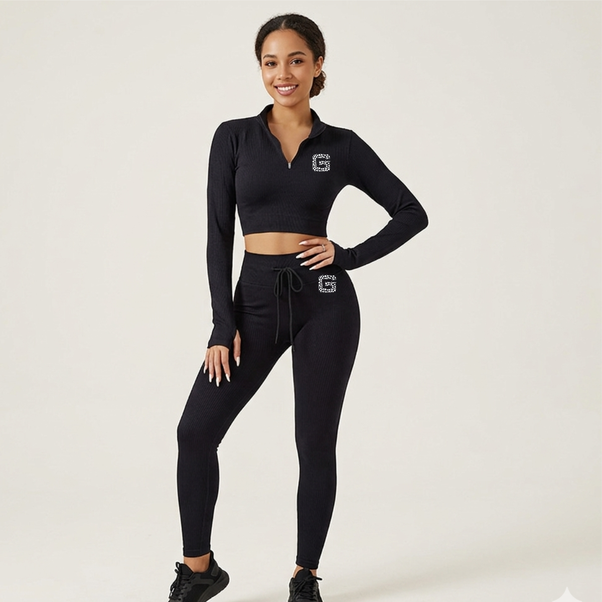 Seamless Zip-Up Fitness Set