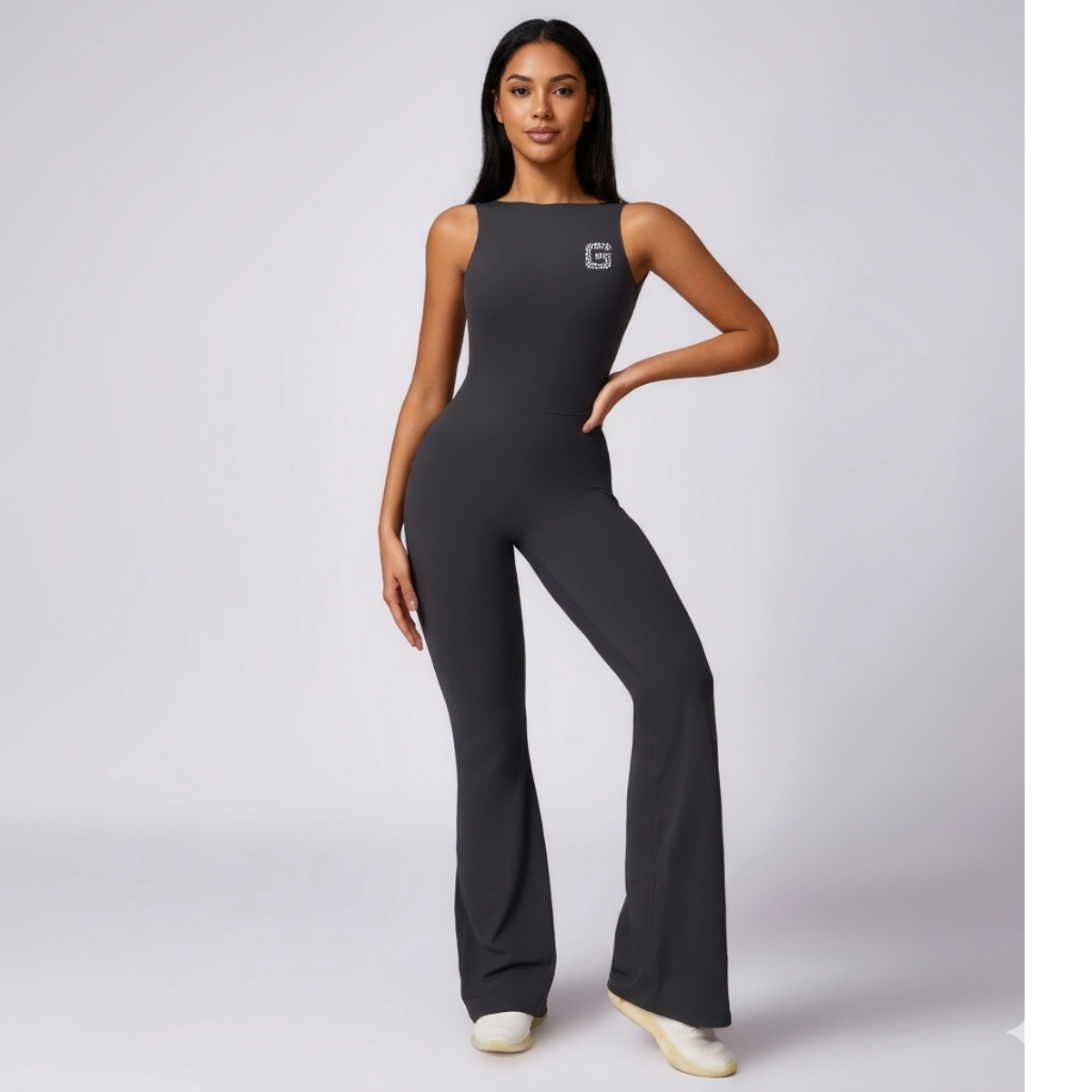 Backless Flared Bodysuit